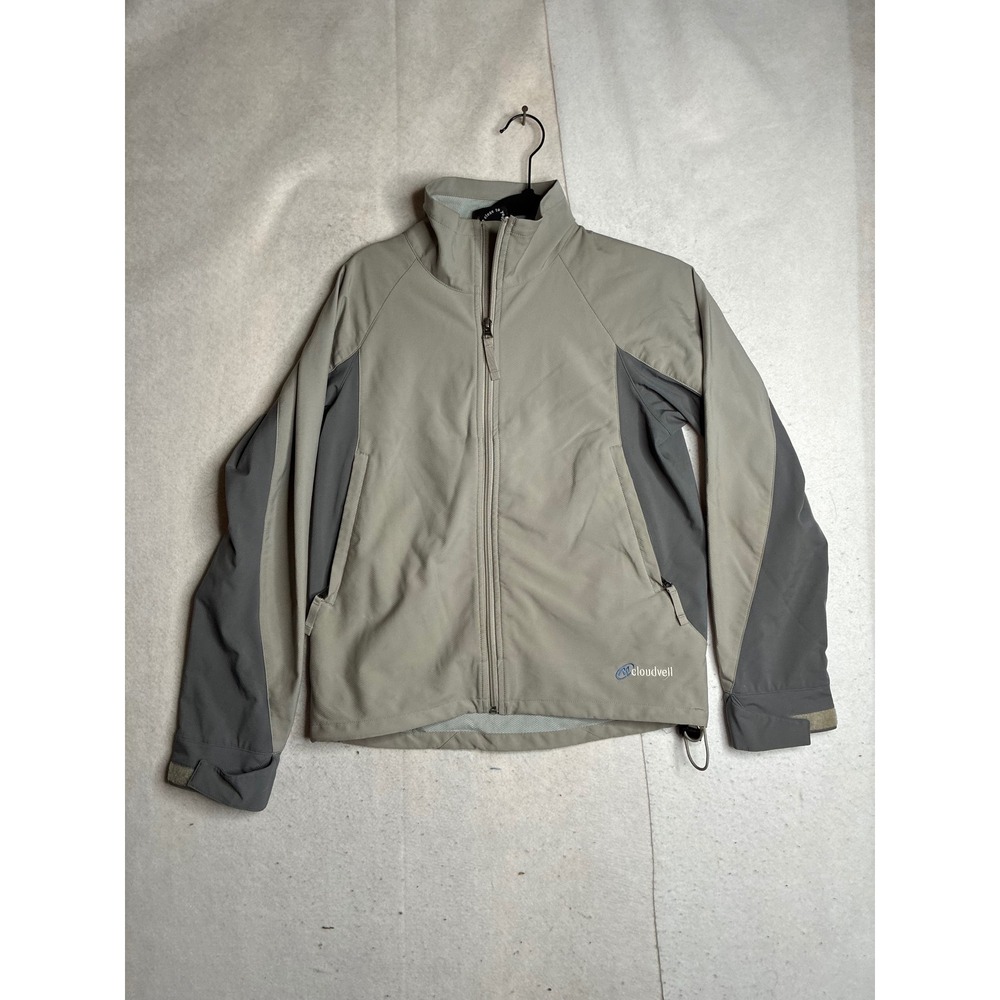 Cloudveil Mens Softshell Full Zip Jacket Grey Two Tone Hiking Outdoor Size M